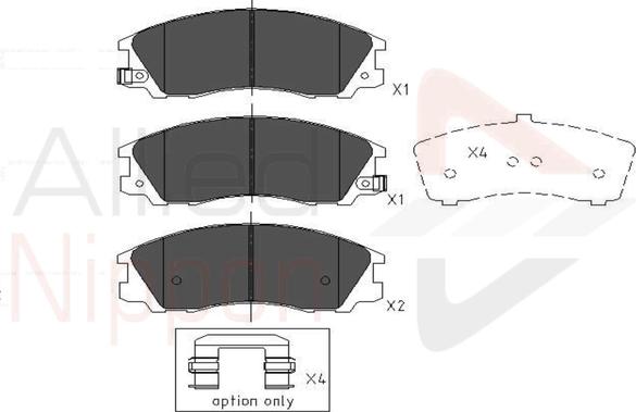 Comline ADB31291 - Bremžu uzliku kompl., Disku bremzes www.autospares.lv