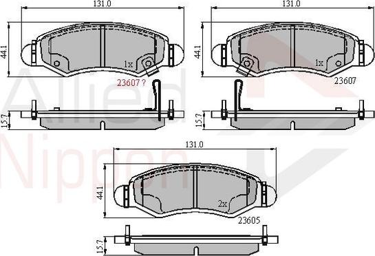 Comline ADB31297 - Brake Pad Set, disc brake www.autospares.lv