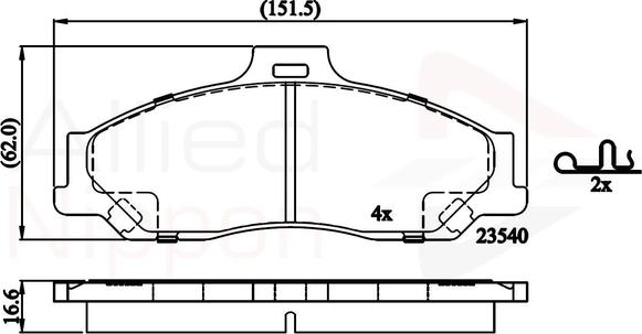 Comline ADB31245 - Bremžu uzliku kompl., Disku bremzes autospares.lv