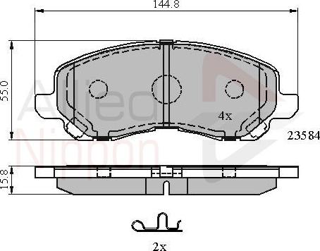 Comline ADB31256 - Тормозные колодки, дисковые, комплект www.autospares.lv