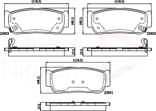 Comline ADB31218 - Bremžu uzliku kompl., Disku bremzes www.autospares.lv