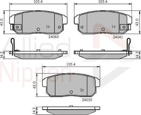 Comline ADB31283 - Bremžu uzliku kompl., Disku bremzes www.autospares.lv