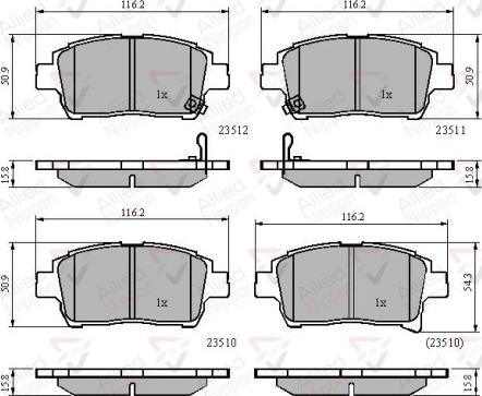 Comline ADB31790 - Тормозные колодки, дисковые, комплект www.autospares.lv