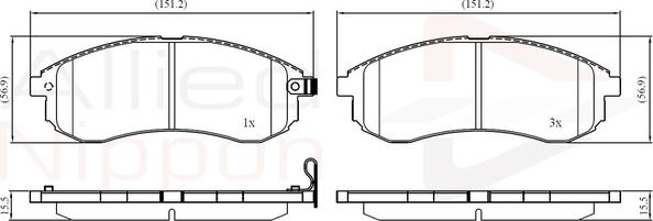 Comline ADB31749 - Brake Pad Set, disc brake www.autospares.lv