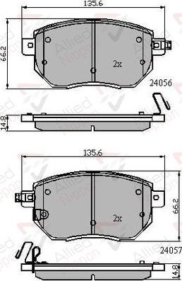 Comline ADB31745 - Bremžu uzliku kompl., Disku bremzes www.autospares.lv