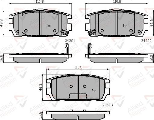 Comline ADB31743 - Тормозные колодки, дисковые, комплект www.autospares.lv