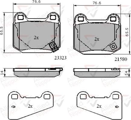 Comline ADB31755 - Brake Pad Set, disc brake www.autospares.lv