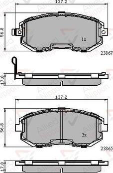 Comline ADB31760 - Bremžu uzliku kompl., Disku bremzes autospares.lv