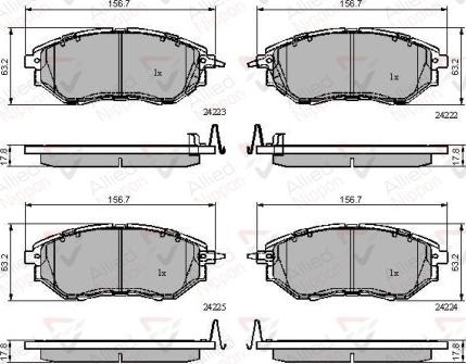 Comline ADB31762 - Тормозные колодки, дисковые, комплект www.autospares.lv