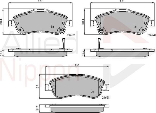 Comline ADB31705 - Brake Pad Set, disc brake www.autospares.lv