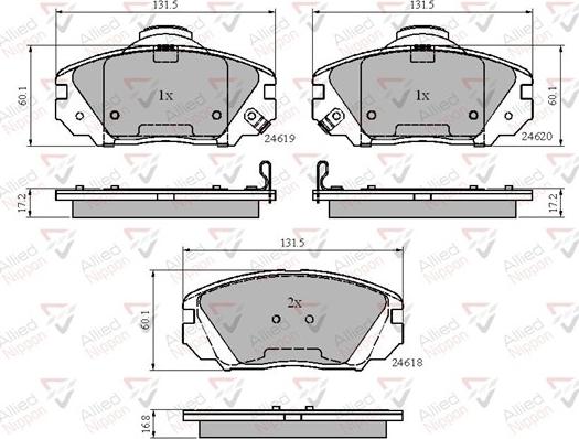 Comline ADB31788 - Bremžu uzliku kompl., Disku bremzes www.autospares.lv