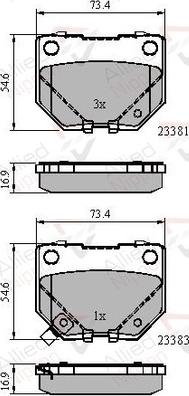 Comline ADB31739 - Brake Pad Set, disc brake www.autospares.lv