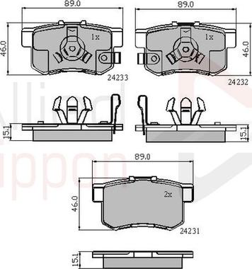 Comline ADB31736 - Bremžu uzliku kompl., Disku bremzes www.autospares.lv