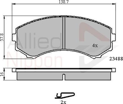 Comline ADB3172 - Тормозные колодки, дисковые, комплект www.autospares.lv