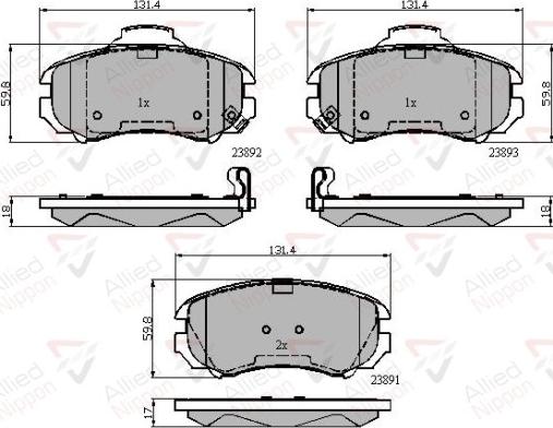 Comline ADB31774 - Brake Pad Set, disc brake www.autospares.lv