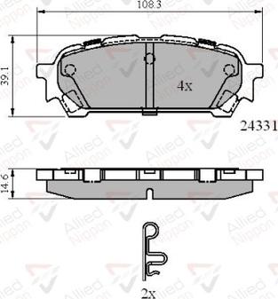 Comline ADB31775 - Тормозные колодки, дисковые, комплект www.autospares.lv