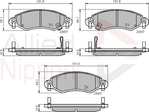 Comline ADB3893 - Brake Pad Set, disc brake www.autospares.lv