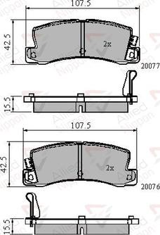 Comline ADB3864 - Bremžu uzliku kompl., Disku bremzes www.autospares.lv