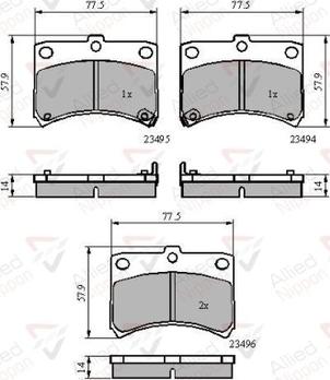 Comline ADB3801 - Bremžu uzliku kompl., Disku bremzes www.autospares.lv