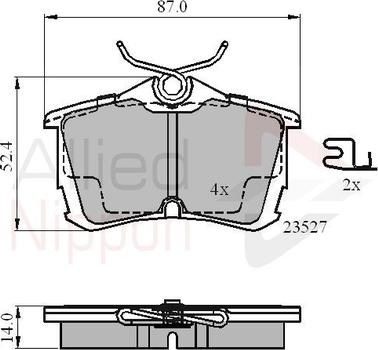 Comline ADB3803 - Brake Pad Set, disc brake www.autospares.lv