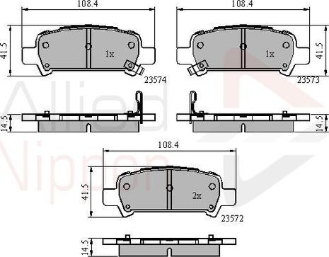 Comline ADB3882 - Brake Pad Set, disc brake www.autospares.lv