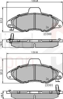 Comline ADB3393 - Bremžu uzliku kompl., Disku bremzes www.autospares.lv