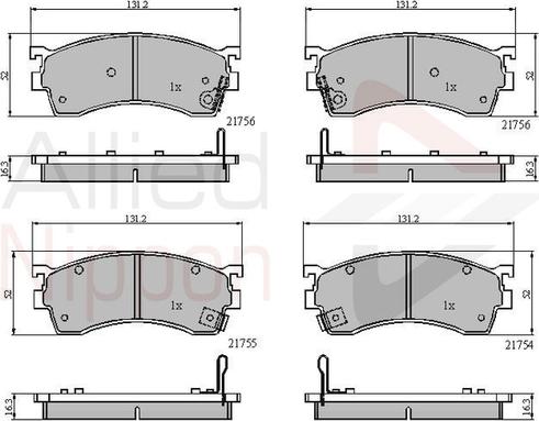 Comline ADB3326 - Bremžu uzliku kompl., Disku bremzes www.autospares.lv