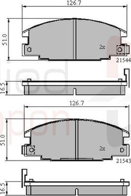 Comline ADB3322 - Тормозные колодки, дисковые, комплект www.autospares.lv