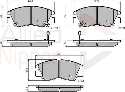 Comline ADB3295 - Brake Pad Set, disc brake www.autospares.lv