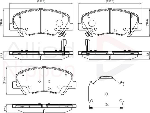 Comline ADB32493 - Bremžu uzliku kompl., Disku bremzes autospares.lv