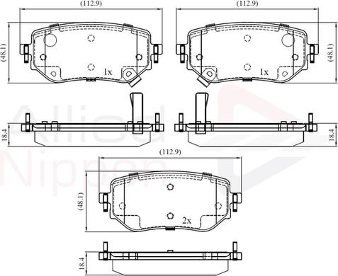 Comline ADB32458 - Bremžu uzliku kompl., Disku bremzes autospares.lv