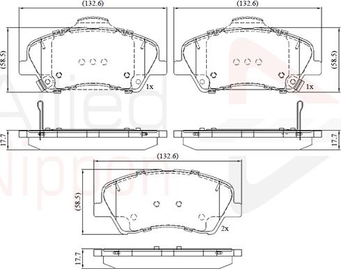 Comline ADB32419 - Тормозные колодки, дисковые, комплект www.autospares.lv