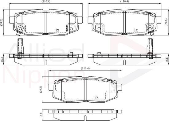 Comline ADB32488 - Bremžu uzliku kompl., Disku bremzes www.autospares.lv