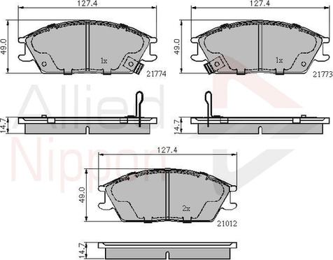 Comline ADB3253 - Brake Pad Set, disc brake www.autospares.lv