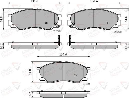 Comline ADB3269 - Bremžu uzliku kompl., Disku bremzes www.autospares.lv