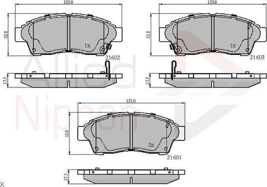 Comline ADB3260 - Brake Pad Set, disc brake www.autospares.lv