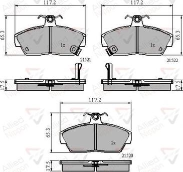 Comline ADB3262 - Bremžu uzliku kompl., Disku bremzes www.autospares.lv