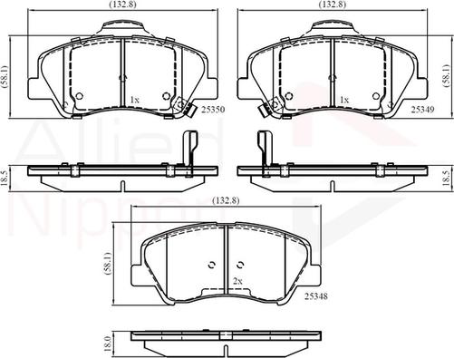 Comline ADB32040 - Bremžu uzliku kompl., Disku bremzes autospares.lv