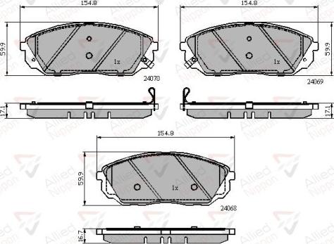 Comline ADB32013 - Bremžu uzliku kompl., Disku bremzes www.autospares.lv