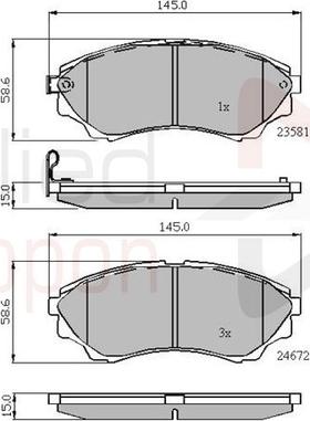 Comline ADB32012 - Brake Pad Set, disc brake www.autospares.lv