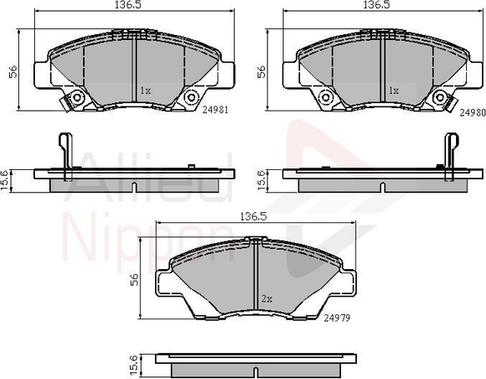 Comline ADB32036 - Bremžu uzliku kompl., Disku bremzes autospares.lv