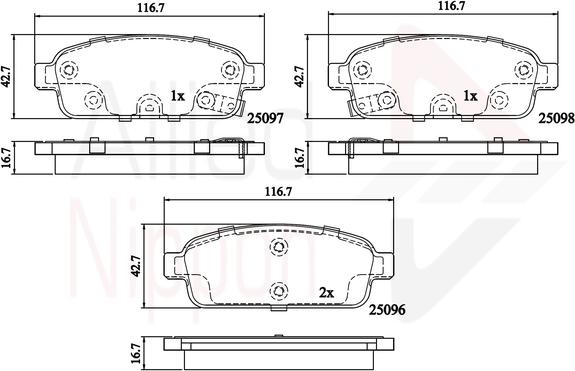 Comline ADB32024 - Тормозные колодки, дисковые, комплект www.autospares.lv