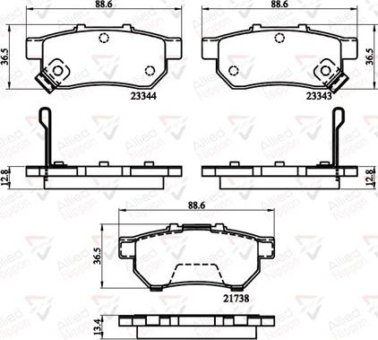 Comline ADB32146 - Bremžu uzliku kompl., Disku bremzes www.autospares.lv