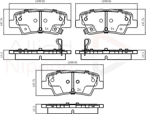 Comline ADB32161 - Bremžu uzliku kompl., Disku bremzes www.autospares.lv