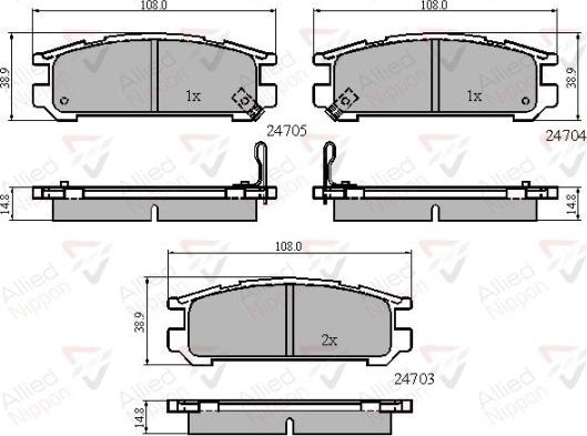 Comline ADB3218 - Bremžu uzliku kompl., Disku bremzes www.autospares.lv