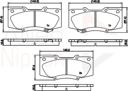 Comline ADB32137 - Brake Pad Set, disc brake www.autospares.lv