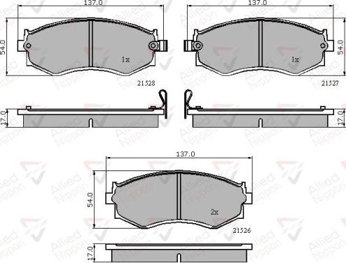 Comline ADB3286 - Тормозные колодки, дисковые, комплект www.autospares.lv