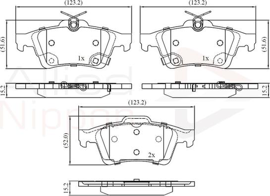 Comline ADB32397 - Bremžu uzliku kompl., Disku bremzes www.autospares.lv