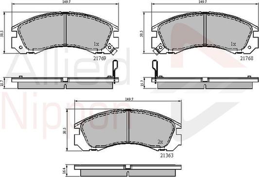 Comline ADB3234 - Тормозные колодки, дисковые, комплект www.autospares.lv