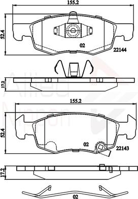 Comline ADB32301 - Bremžu uzliku kompl., Disku bremzes www.autospares.lv